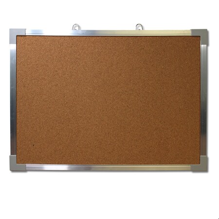 Flipside Framed Cork Board, 18in X 24in Aluminum Framed 10210